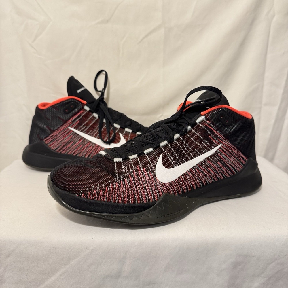 NIKE ZOOM‎ ASCENTION SNEAKERS MEN SHOES BLACK/CRIMSON *832234-003 SIZE 11.5